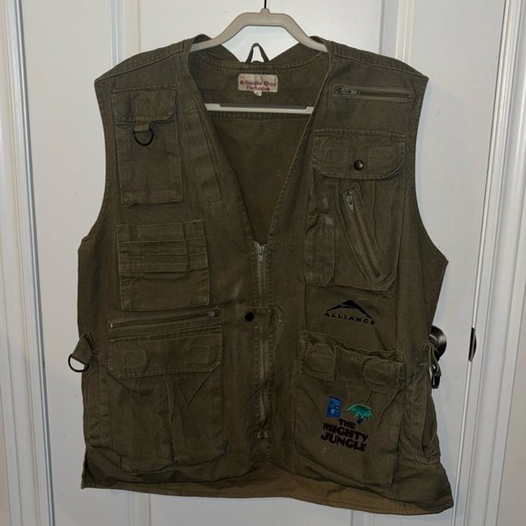 Men’s Outdoor Kaki Green Multi-pocket Utility/Fishing Vest Size L - Picture 4 of 8